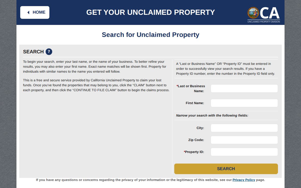Mountain House residents directory unclaimed property search