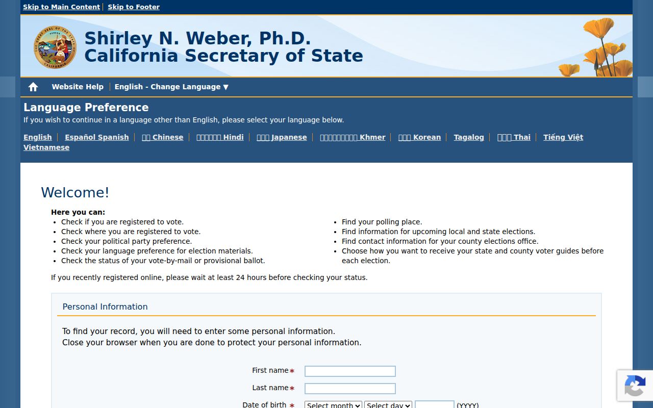 Mountain House residents directory California voter status lookup