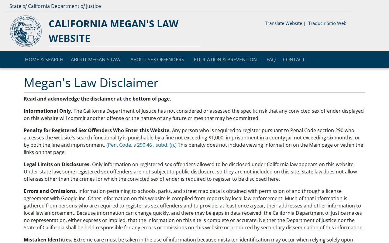 Mountain House neighbors Megan's Law public registry warning