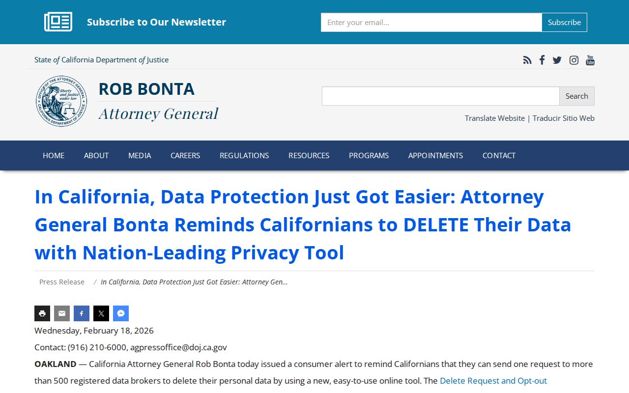 Mountain House previous residents privacy and data deletion