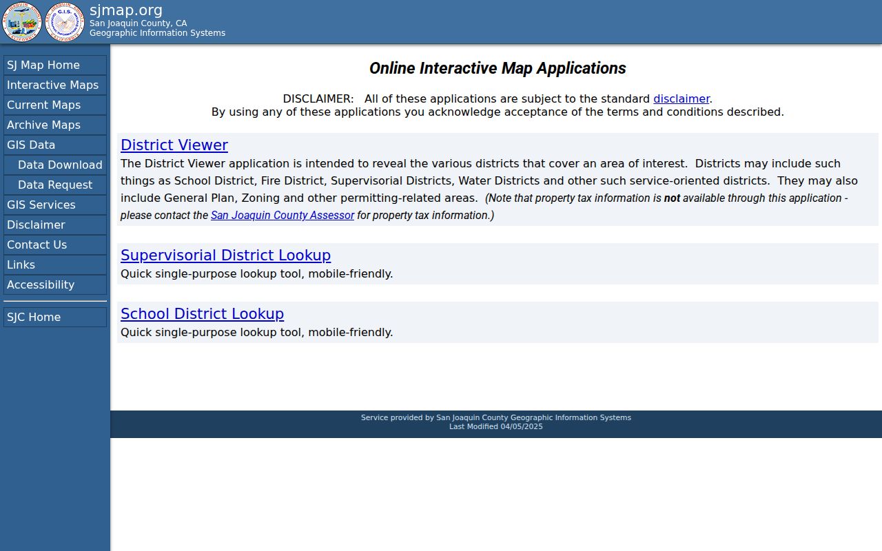 Mountain House street directory GIS map applications
